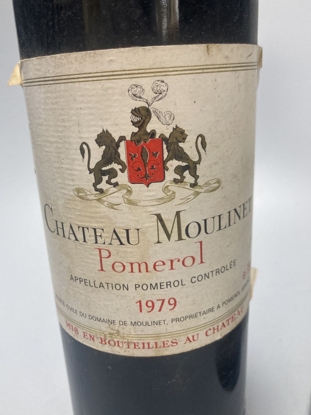 Two bottles of Chateau Moulinet Pomerol 1979